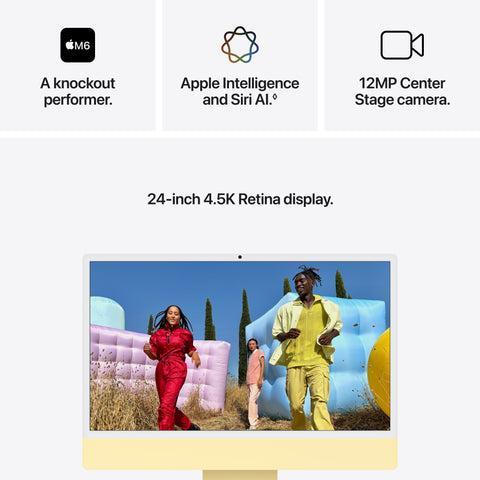 24-inch iMac - M6 (12-Core CPU and 12-Core GPU) - Yellow - Standard Glass