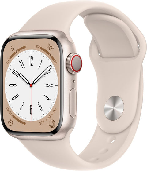 Apple Watch Series 8 41mm Cell Starlight Aluminum Starlight Sports Band M/L