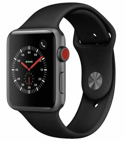 Apple Watch Series 3 42mm GPS + Cellular Space Black Stainless Steel Black Sport Band