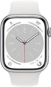 Apple Watch Series 8 45mm Silver Aluminum White Sport Band M/L