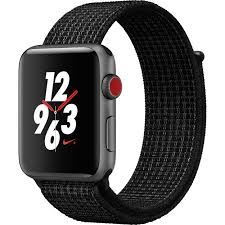 Apple Watch Nike+ Series 3 (GPS + Cell) 42mm Space Gray Alum Case Black Nike Sport Loop