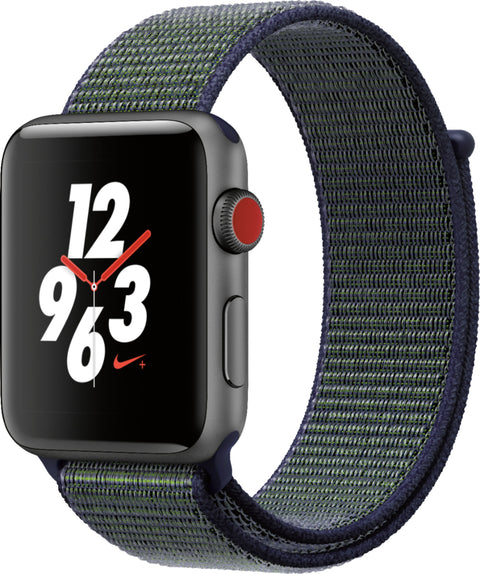 Apple Watch Nike Series 3 42mm Space Gray Aluminum Case/ Midnight Fog Nike Sport Loop (GPS+Cellular)