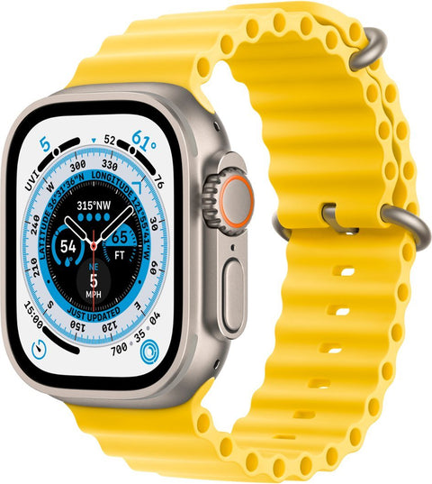 Apple Watch Ultra Titanium Case Yellow Ocean Band