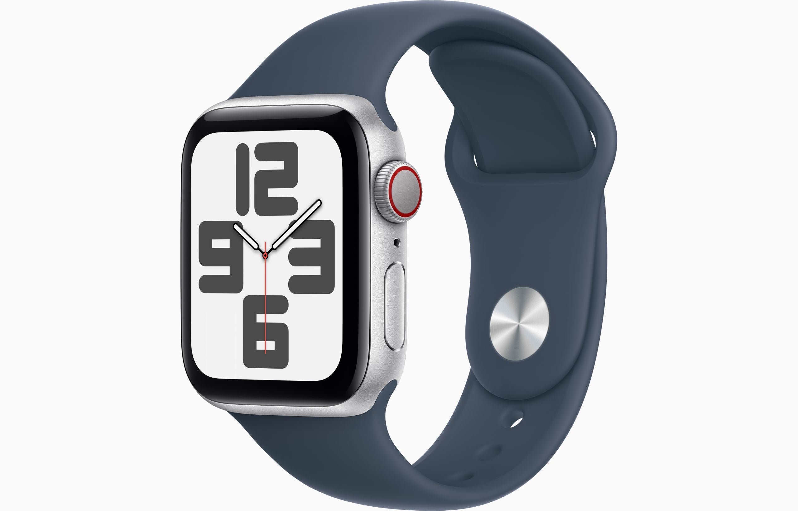 Apple Watch SE GPS + Cellular 40mm Silver Aluminum Case with Storm Blu –  Mike's Tech Shop