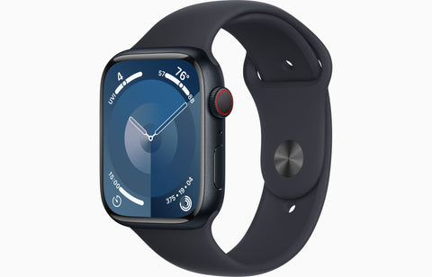 Apple Watch Series 9 GPS + Cellular 45mm Midnight Aluminum Case with Midnight Sport Band - S/M