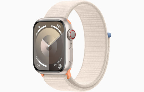 Apple Watch Series 9 GPS + Cellular 41mm Starlight Aluminum Case with Starlight Sport Loop