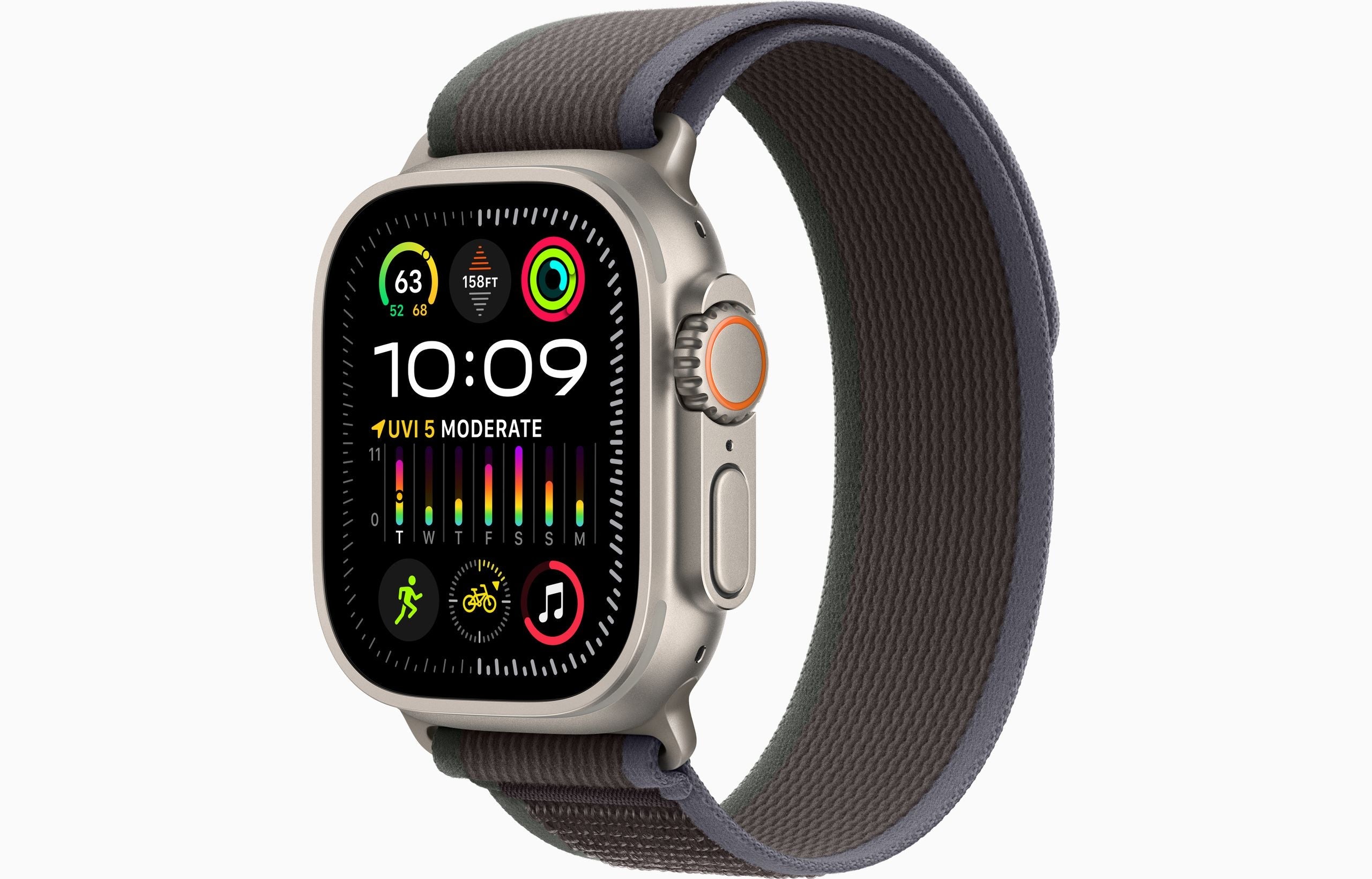 Apple Watch Ultra 2 GPS Cellular 49mm Titanium Case with Blue Black Mike s Tech Shop