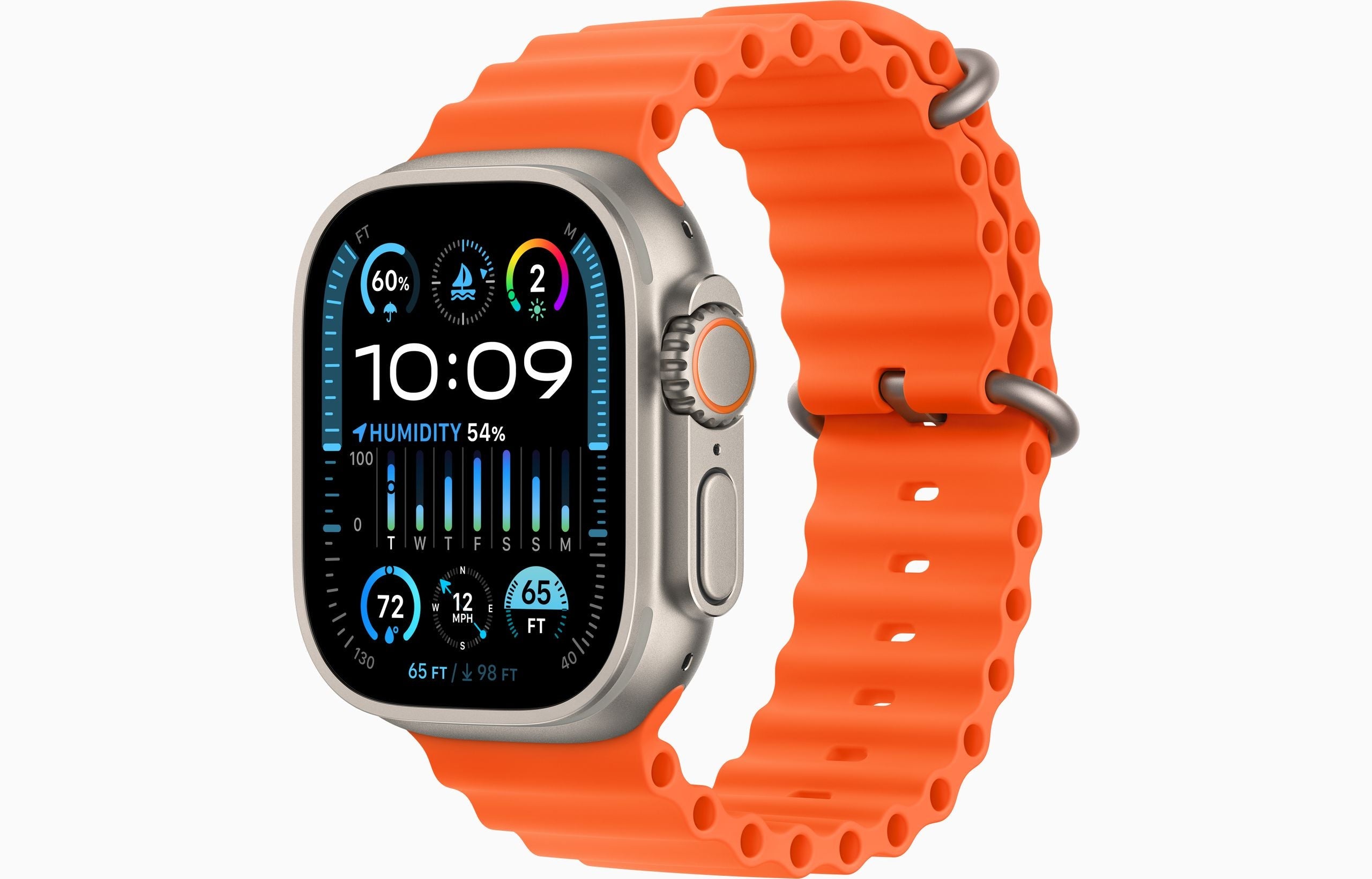 Apple Watch Ultra 2 GPS Cellular 49mm Titanium Case with Orange Oce Mike s Tech Shop